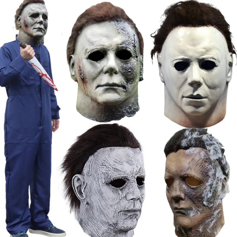 

Halloween Michael Myers Killer Mask Cosplay Horror Bloody Latex Masks Carnival Masquerade Party Props Haunted House Dress Up