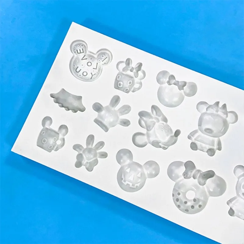 Chocolate Baking Cake Decorative Fondant Mold Cartoon Mickey Mouse Epoxy Silicone Mold