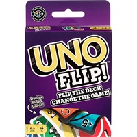 100% Original Mattel UNO Flip Card Game Deck Poker 112 Cards with Character Images Geunine Brand Christmas Gifts Table Games