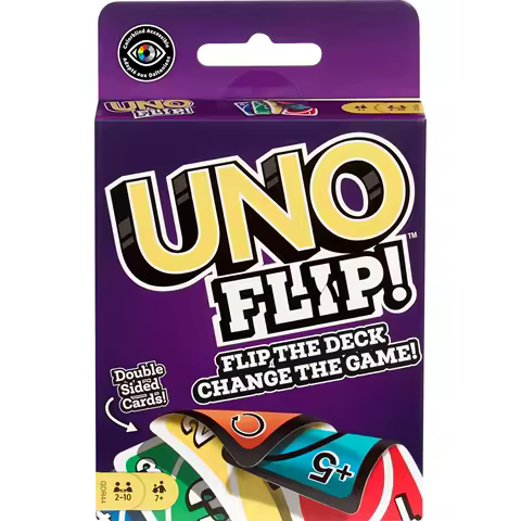 100% Original Mattel UNO Flip Card Game Deck Poker 112 Cards with Character Images Geunine Brand Christmas Gifts Table Games