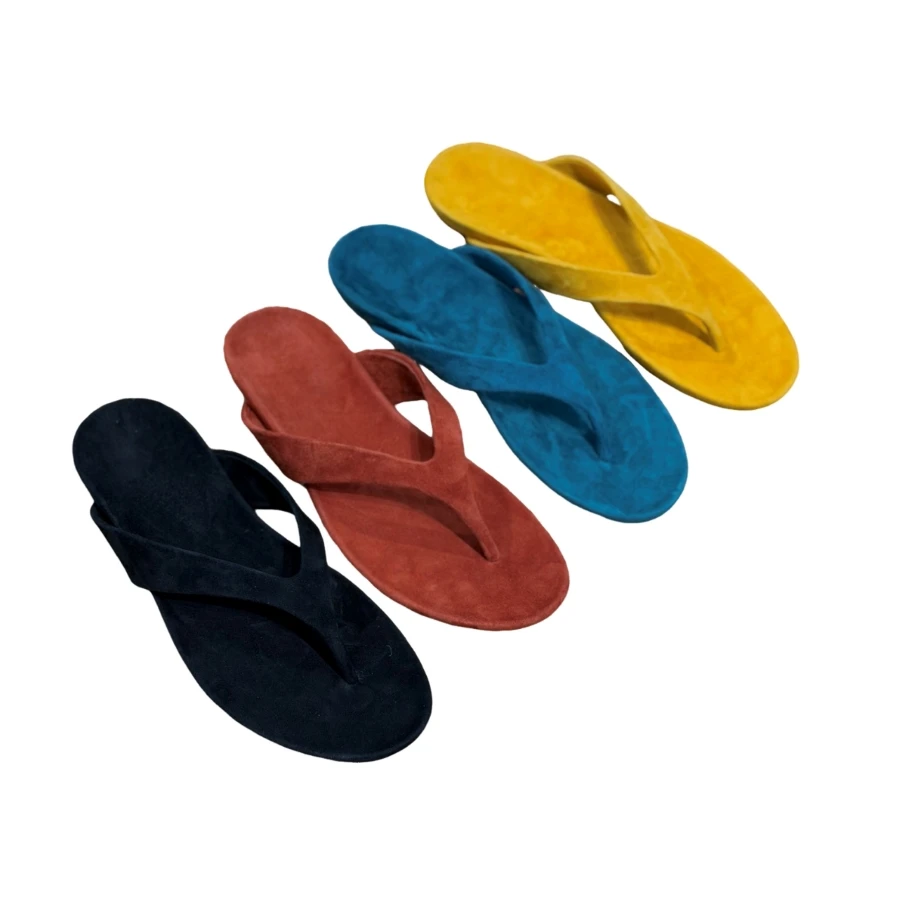 

100% Top‑grain Sheep Suede Leather Flip Flops Comfortable Beach Slippers Lightweight Thong Sandals Perfect Any Occasion BE0710
