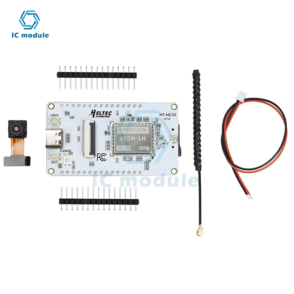 

ESP32-S3 WiFi HaLow HC33 Development Board WiFi BT Test Board with OV3660 Camera Module 2MP Pixel