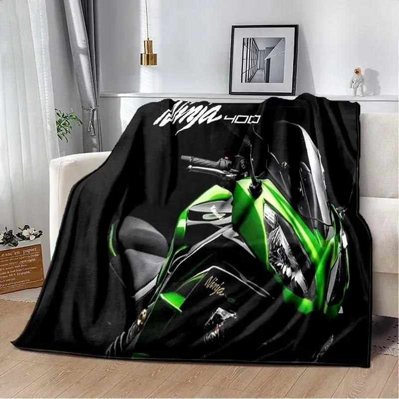 K-kawasaki Motorcycle Logo Soft Plush Blanket,Flannel Blanket Throw Blanket for Living Room Bedroom Bed Sofa Picnic Cover Kids