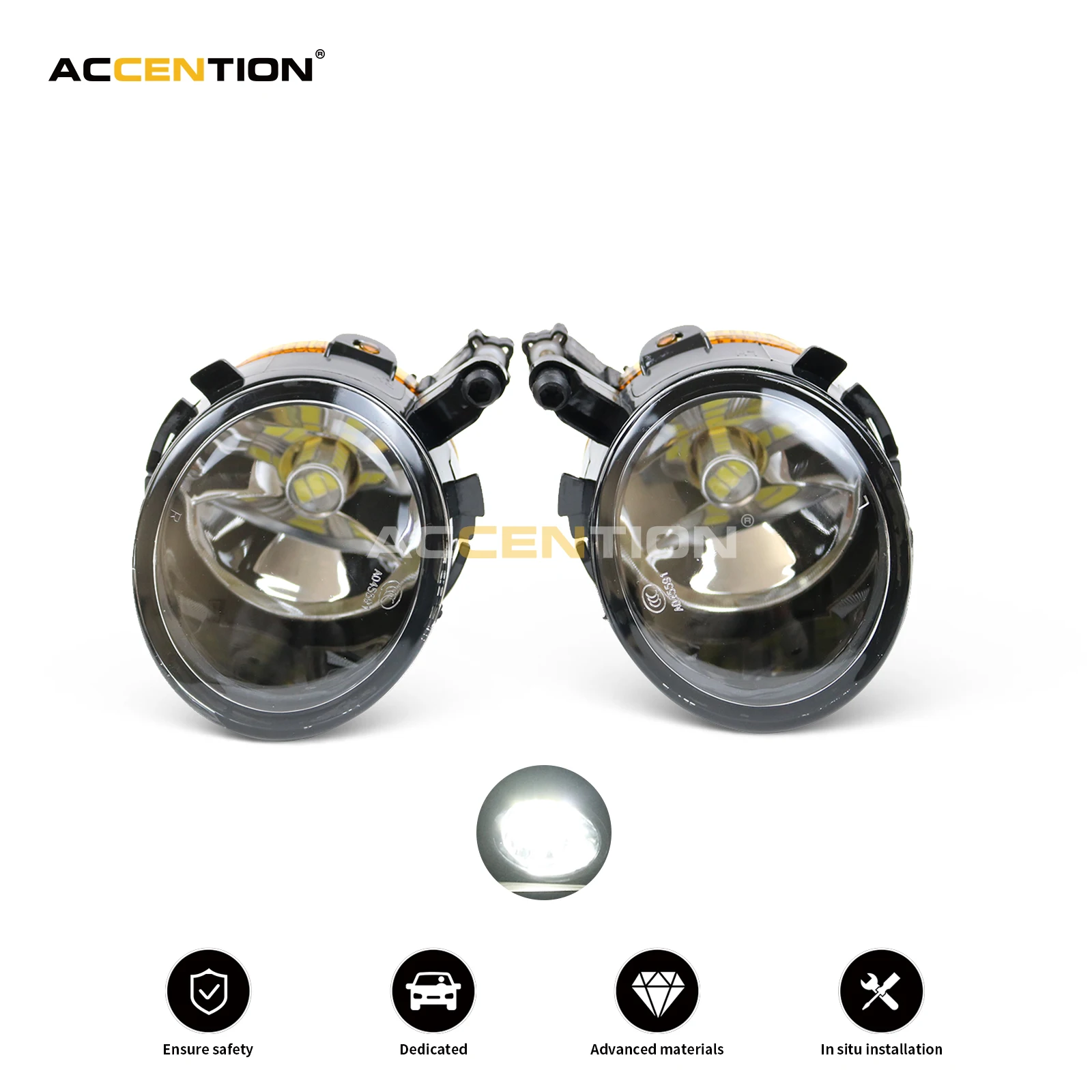 Światło samochodowe do Seat Ibiza 2009 2010 2011 2012 Światło przeciwmgielne LED Światło przeciwmgielne Światło przeciwmgielne Osłona kratki Zestaw żarówek — zdjęcie 3