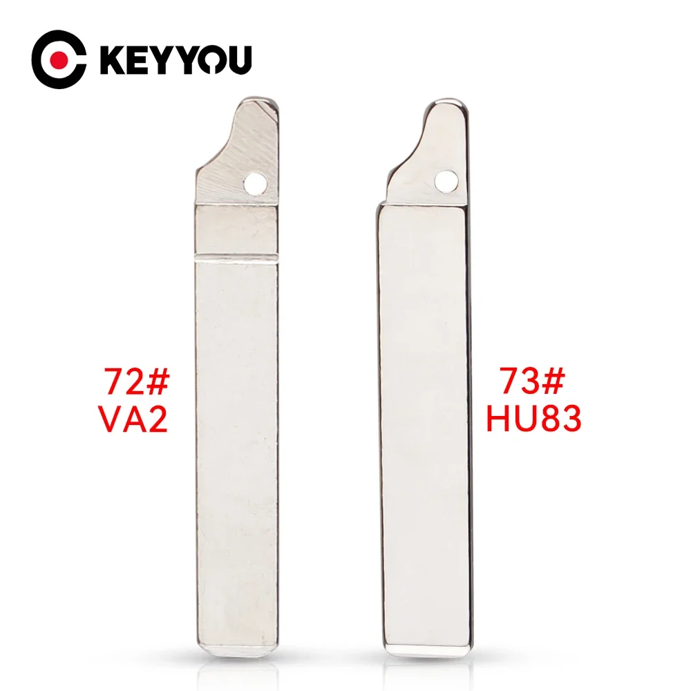 

KEYYOU 10 шт. 72 # ВА2 ВА2Т 73 # HU83 оригинальный лезвие ключа VVDI KD для Peugeot 307 407 Citroen C3 C4 Renault Flip Uncut лезвие ключа автомобиля