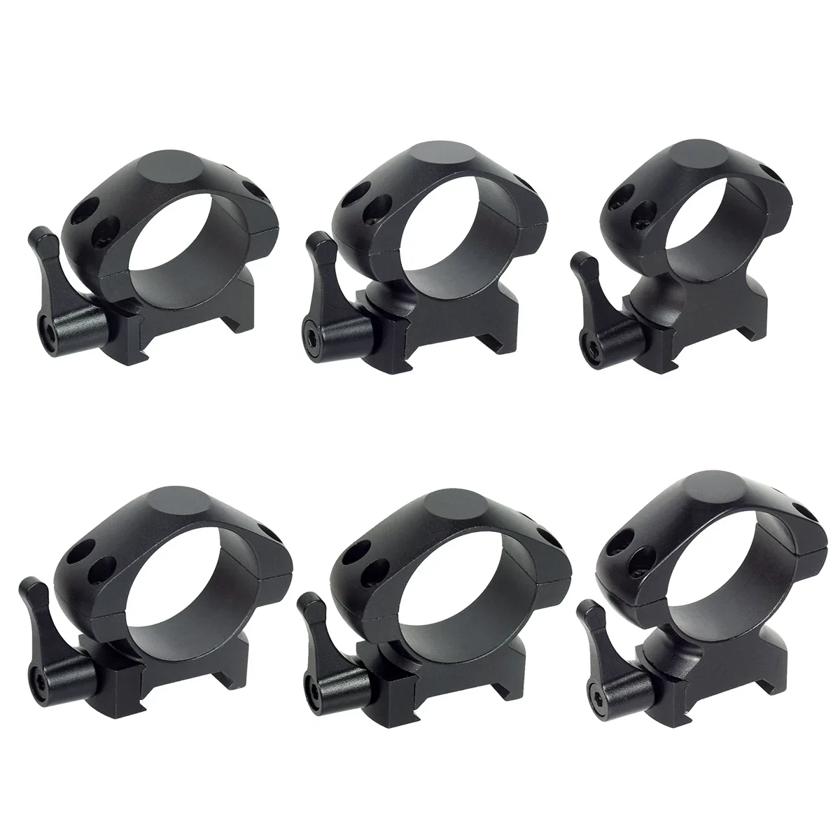 2Pcs /Pack 25.4mm 30mm Low High Medium Profile For 20mm Picatinny Rail Steel Scope Rings Quick Release Hunting Rifle Accessories