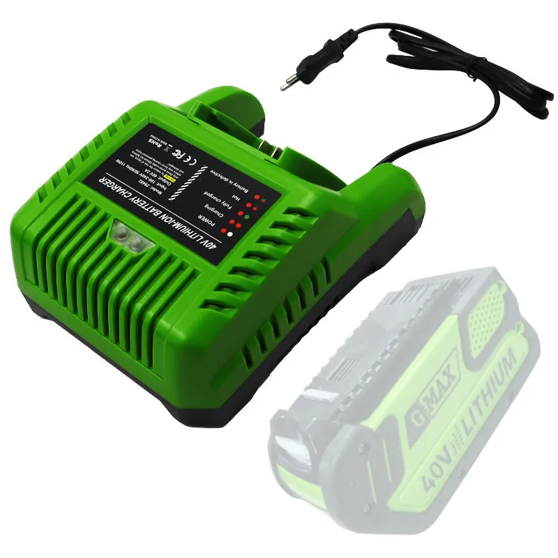 G-MAX 40V Lithium Battery Charger 29482 For GreenWorks 40V Li-ion battery 29472 ST40B410 BA40L210 STBA40B210 29462 20262 29282