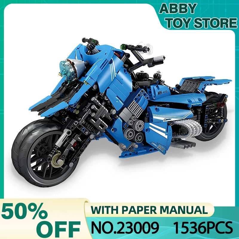 MOULD KING 23009 Creative Fly Motorcycle Model Building Block Technical Car Brick Assembly Education Children Toy Christmas Gift