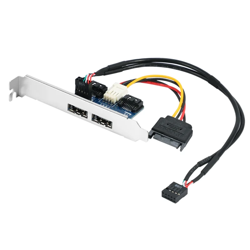 2X デュアルポート Sata から 5V 12V 電源オーバー Esata USB ポートアダプタ変換拡張コンバータカード