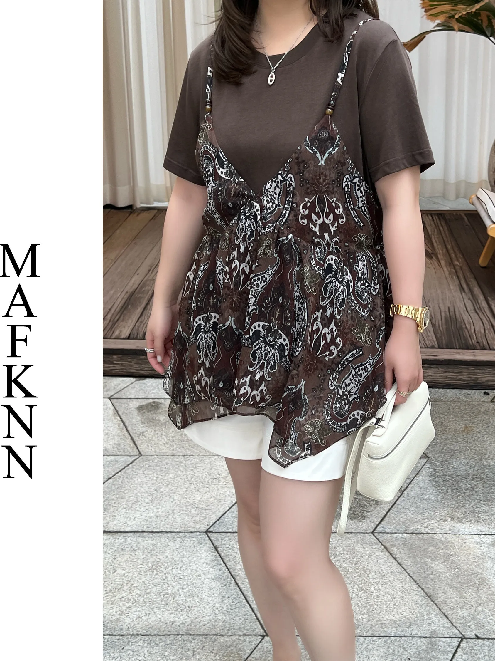 

Slimming Pure Color Women's T-Shirt Set Large Size Spring Summer Two-Piece Suit Versatile Commute Style Korean Loose Fit roun...