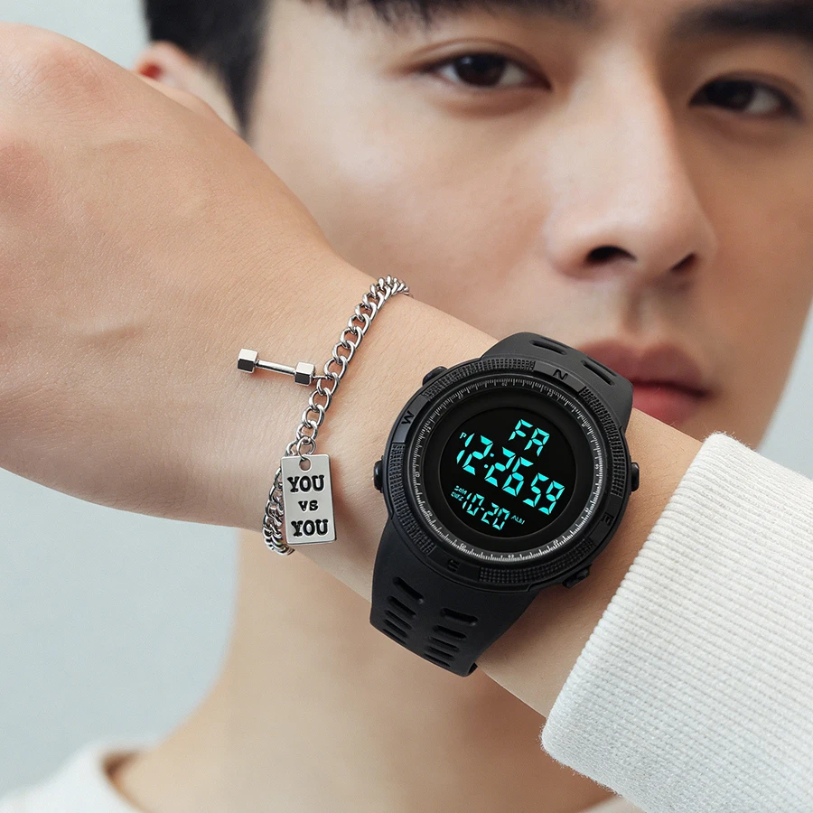Men's Watch Sports Digital Watches for Man Big Dial Luminous Waterproof Alarm Clock Multifunction Military Electronic Wristwatch image 5