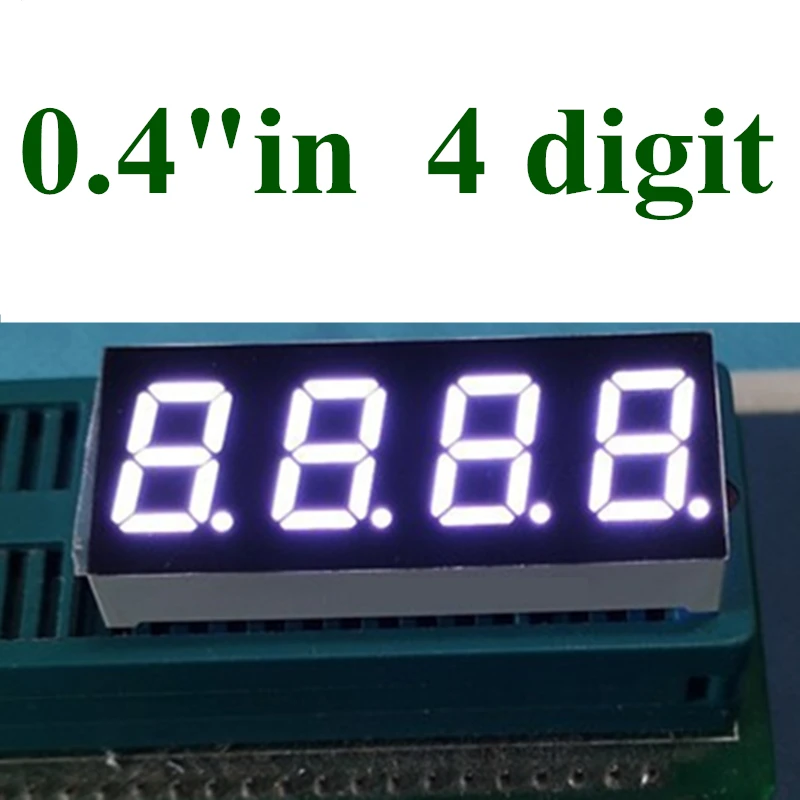 

20PCS WHITE 7 Segment LED Display 0.4 inch 4 bit Common Cathode Digital Tube seven Segment LED Display