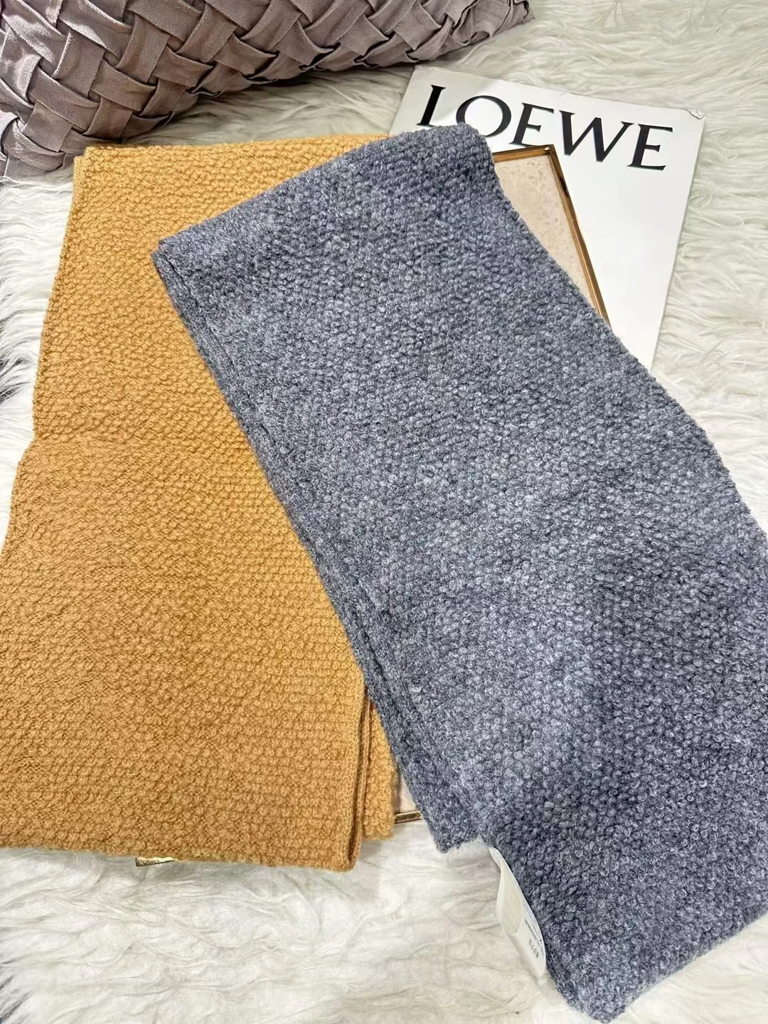 Winter 100% Wool Scarves Pashmina Thicken New Solid Color Men Women Universal Style Brand Neck Headscarves Grey,Khaki,Beige