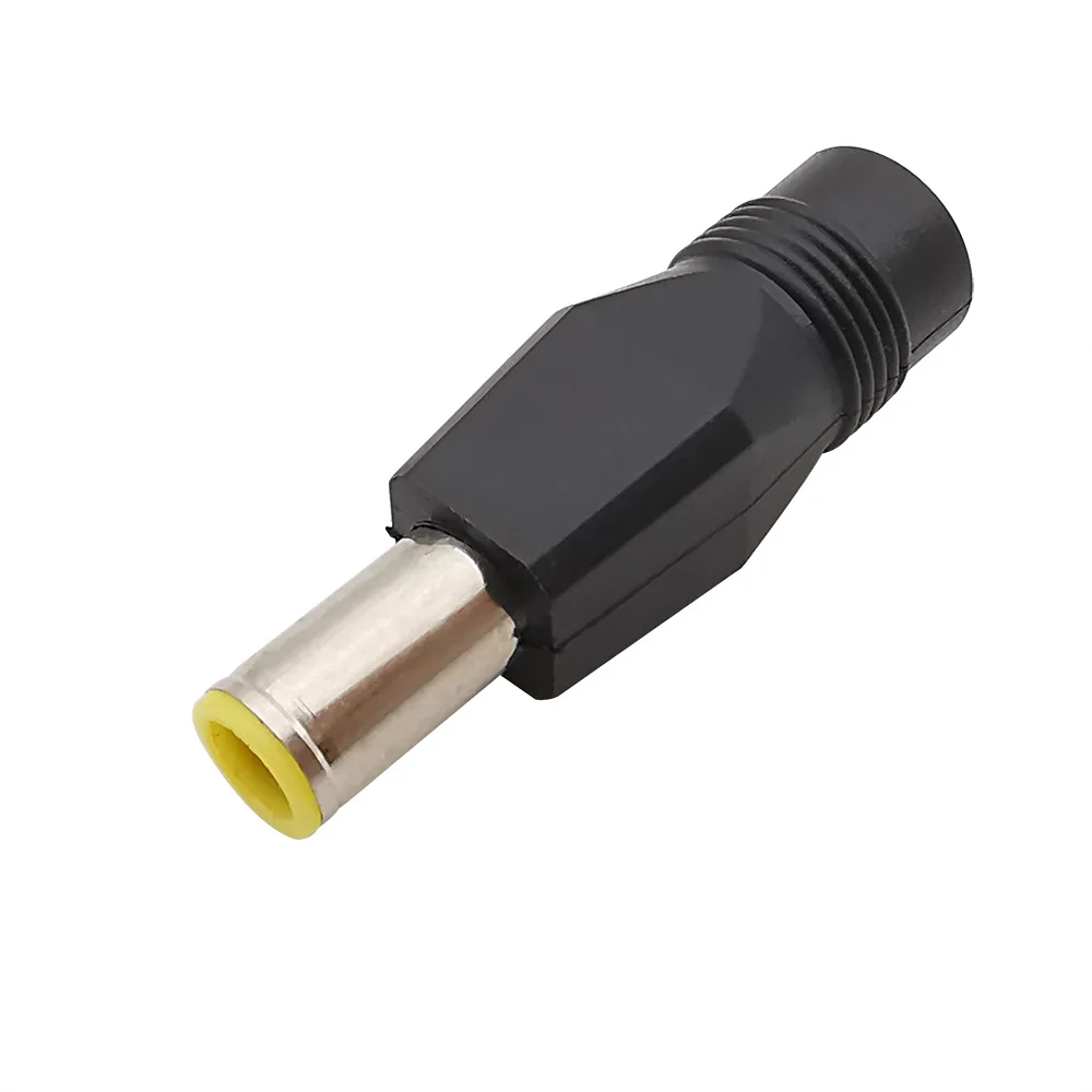 1Pcs 7.9x5.5mm Male Plug to 5.5x2.1mm Female Jack DC Power Tip Connector Adapter Yellow Head