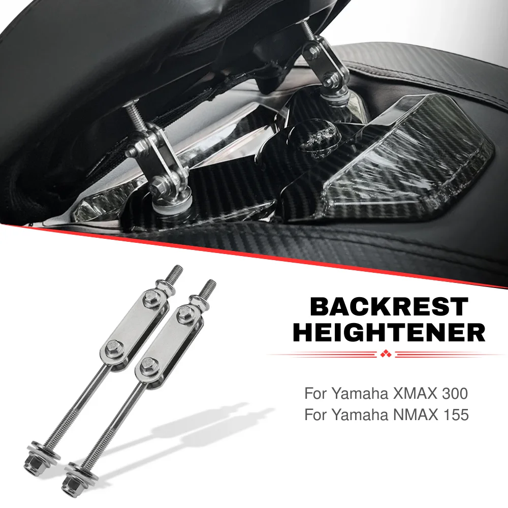 

Motorcycle Backrest Adjuster Riser Bracket For Yamaha XMAX 300 NMAX155 Seat Cushion Move Forward Lumbar Support Mount Accessorie