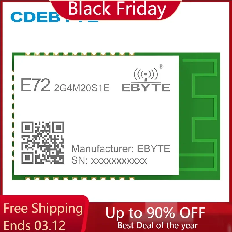 CC2652P Wireless Module ZigBee3.0 Bluetooth 2.4Ghz 20dBm SoC Ebyte E72-2G4M20S1E Transceiver and Receiver PCB/IPX Antenna