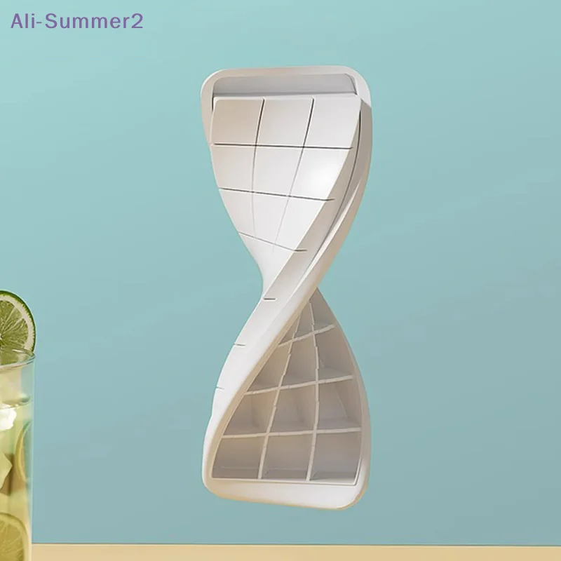 {Summer2} {Summer2} 24/36 Grid Ice Tray White With Lid Homemade Silicone Ice Cube Mold Press Easy Demoulding Home Ice Box view 5