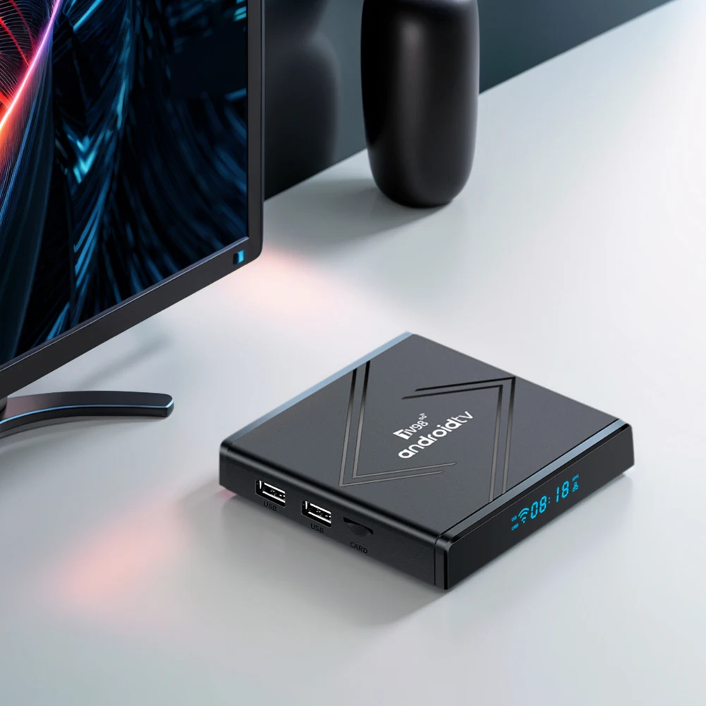 ТВ-приставка Android 14, 2,4G/5G, двойной Wi-Fi, медиаплеер, BT5.0, телеприставка, 4K Android-приставка с пультом дистанционного управления