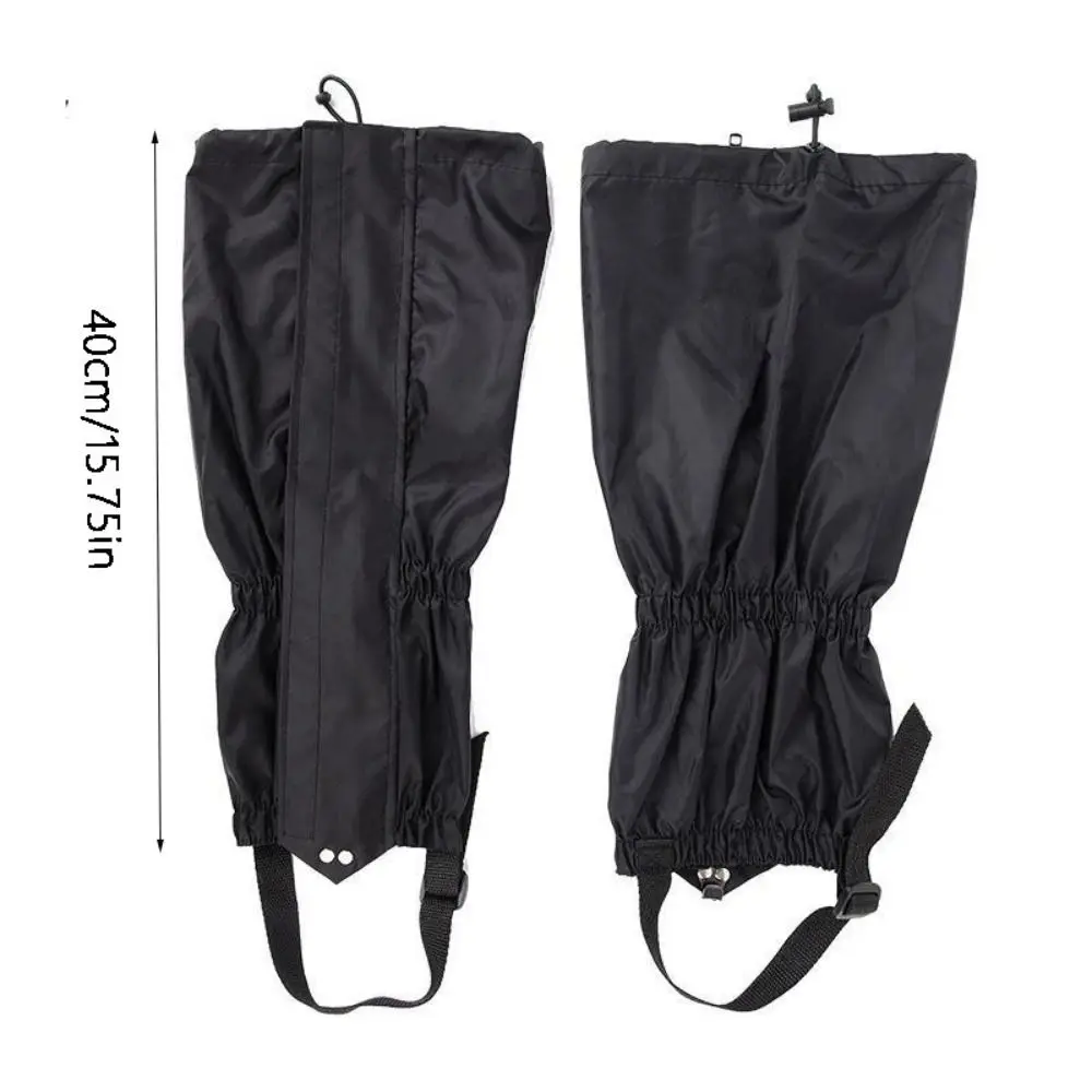 Polainas de perna de inverno ao ar livre de tubo longo manter quente calças à prova dwaterproof água sapatos capa com zíper cinta elástica pernas proteção guardas