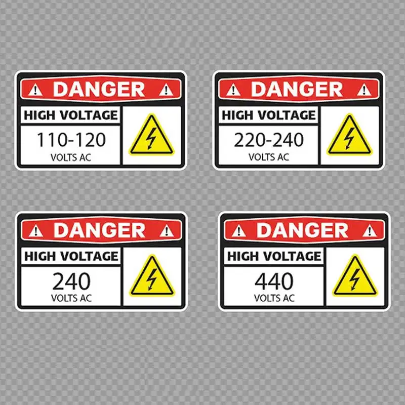 

Decal Sticker Danger High Voltage 220-240 Volts Ac Safety Sign Vinyl Waterproof Decoration Auto Parts SH1198