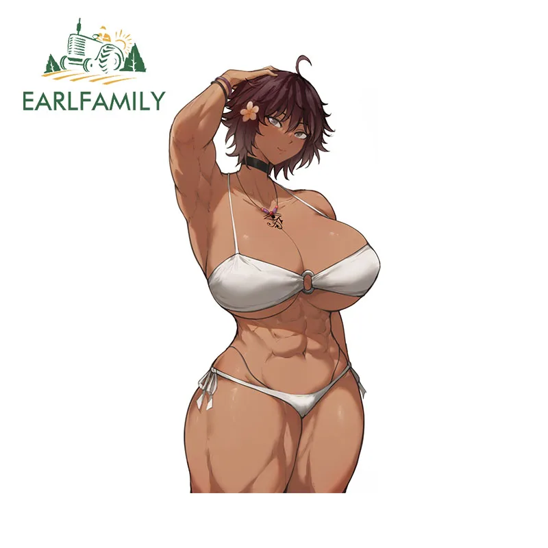 EARLFAMILY 13cm x 8.9cm Tatakau Ataisuru Waifu Car Stickers Succubus Large Breasts Hentai Bra Butts Decal Ass Accessories