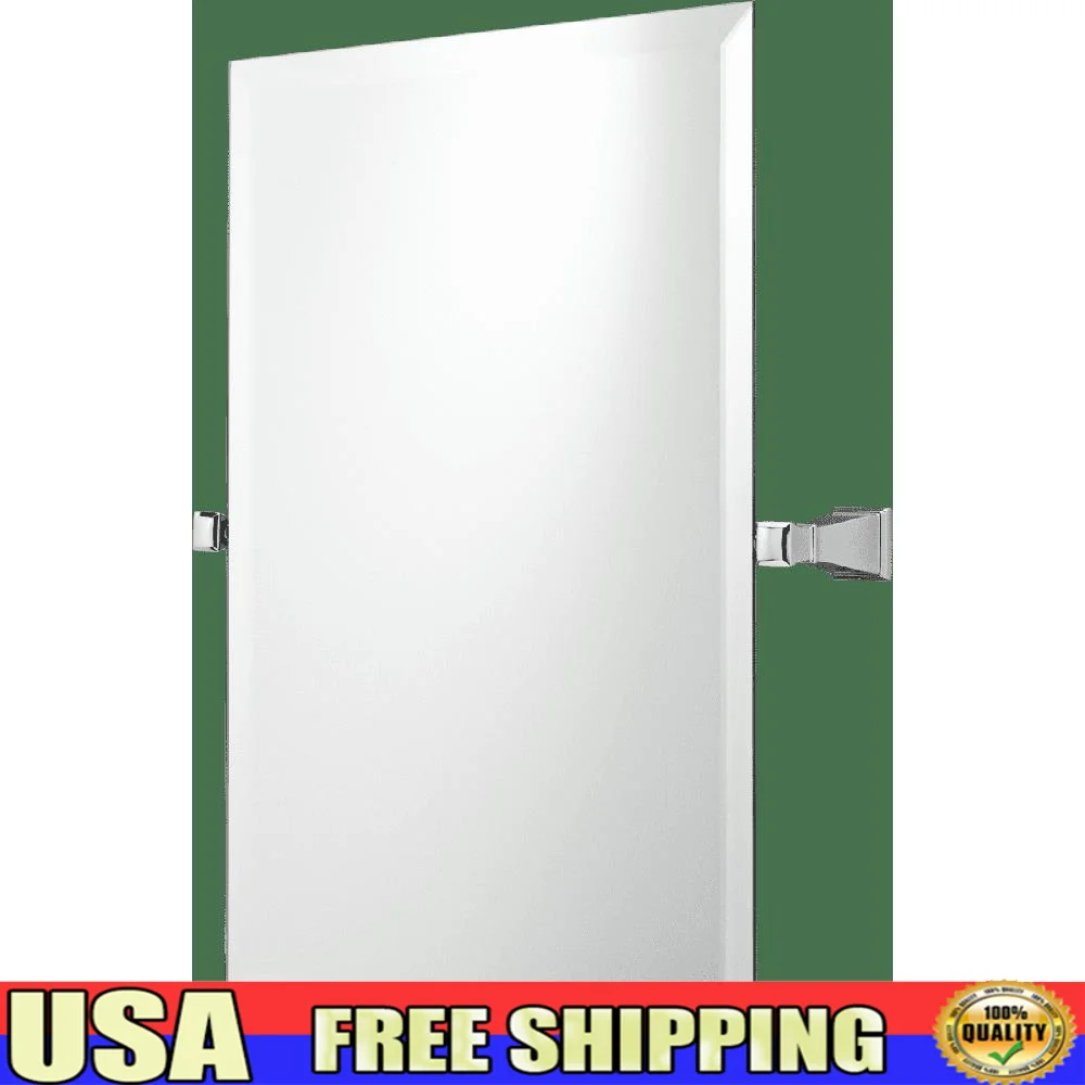 

Better Homes & Garden Chandler 26" x 22" Square Tilt Bathroom Mirror Chrome