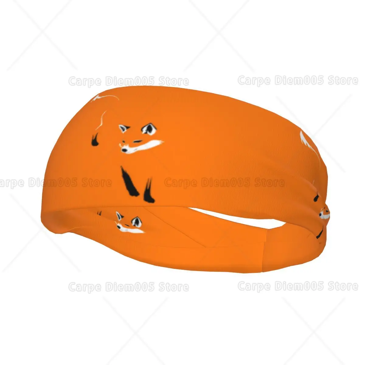 

Animal Fox Orange Headbands Sports Sweatband Athletic Exercise Bands Turban Hair Head for Men Women