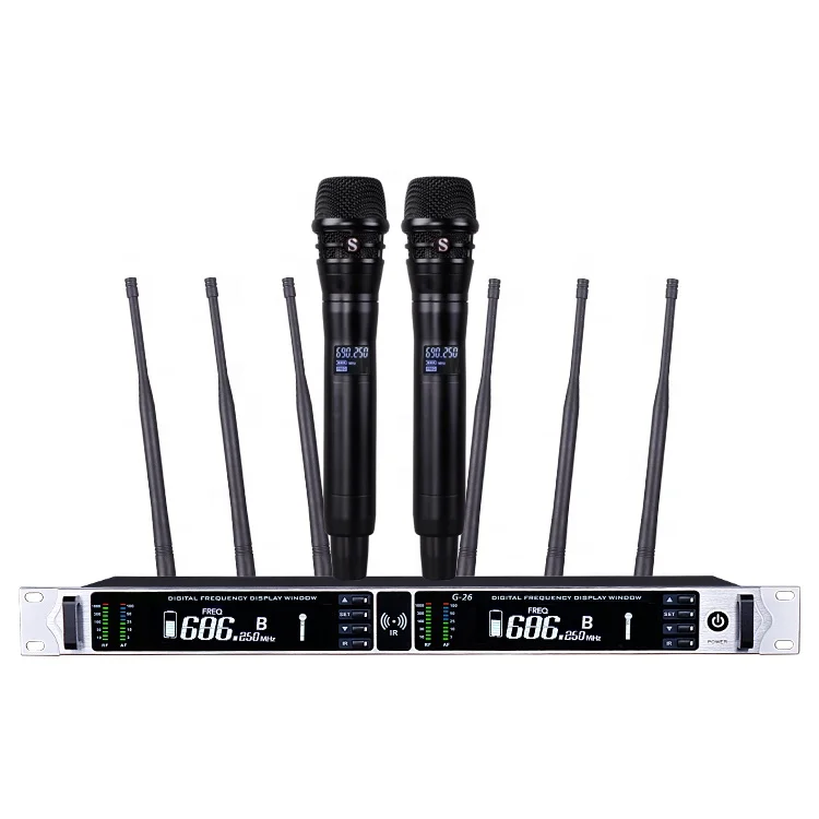 Xtuga G-26 Six Antennas 800m Effective Distance True Diversity Receiving Wireless Microphone For Professional Recording