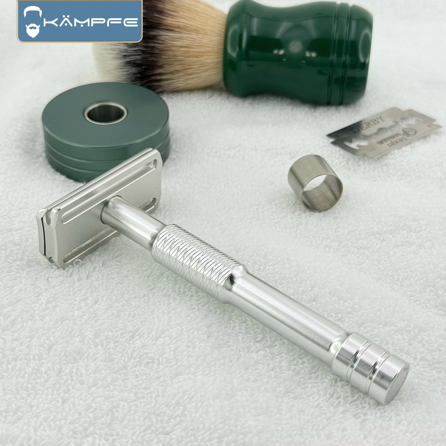 KAMPFE CNC Ukiran Aluminium Aloi Dua Sisi Ringan Manual Keselamatan Alat Cukur Pria Hadiah Alat Potong Rambut Wanita Penggaruk