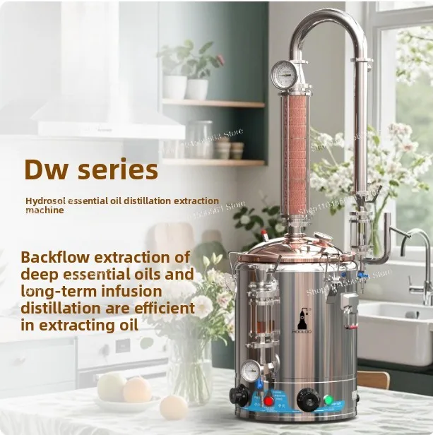 Small Hydrosol Distiller Hydrosol Machine Essential Oil Hydrosol Extractor Distillation Equipment Automatic