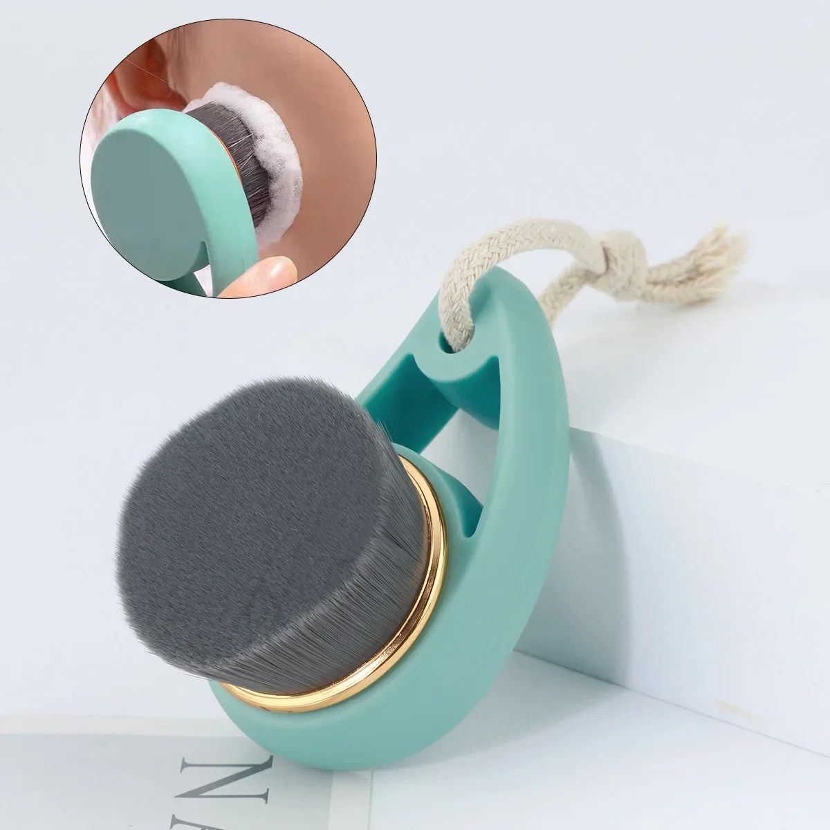 

1 шт. Щетка для глубокой очистки лица с бамбуковым углем, отшелушивающая массажная щетка-скраб для удаления макияжа