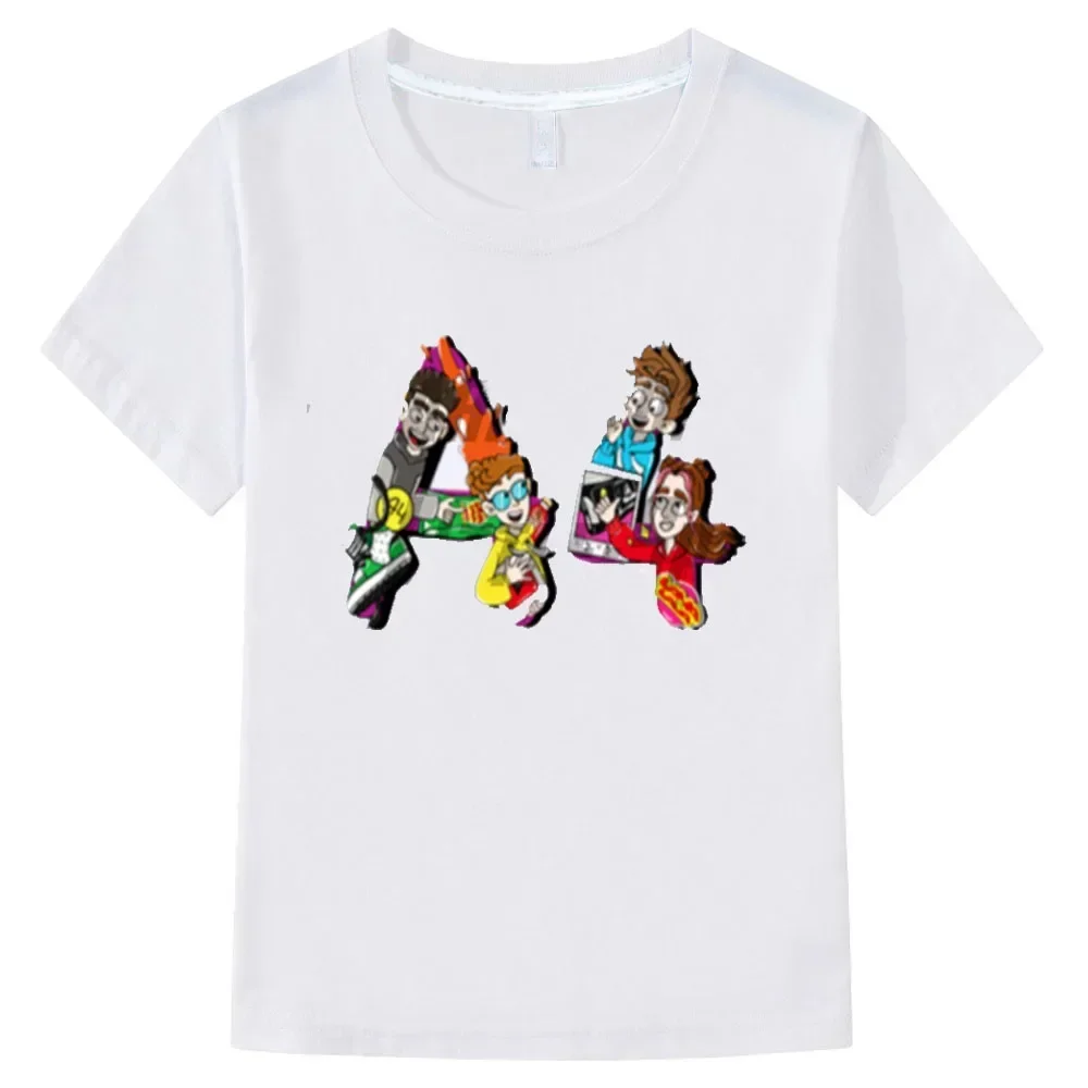 T-Shirt A4 TEAM Merch A4 NEW Lamba Vlad paper Children T-Shirt Boy Girl Short Sleeve T Shirts Casual Fashion Kids Clothing y2k