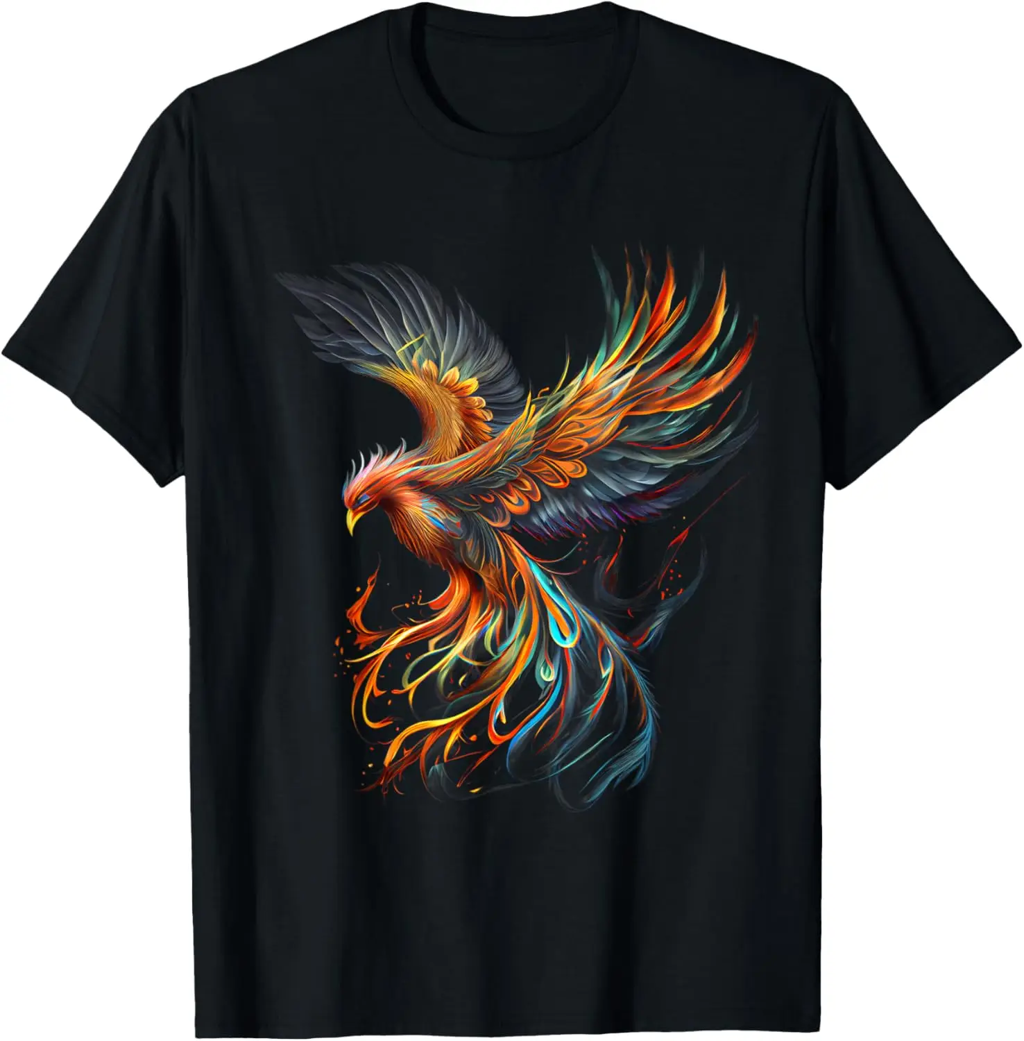 Fiery Chinese Phoenix Graphic Tees Men Women Boys Girls T-Shirt