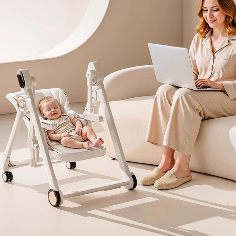 كرسي أكل الطفل كرسي مرتفع لتغذية الطفل كراسي طاولة طعام متأرجحة كهربائية كراسي تناول الطعام كرسي هزاز كهربائي