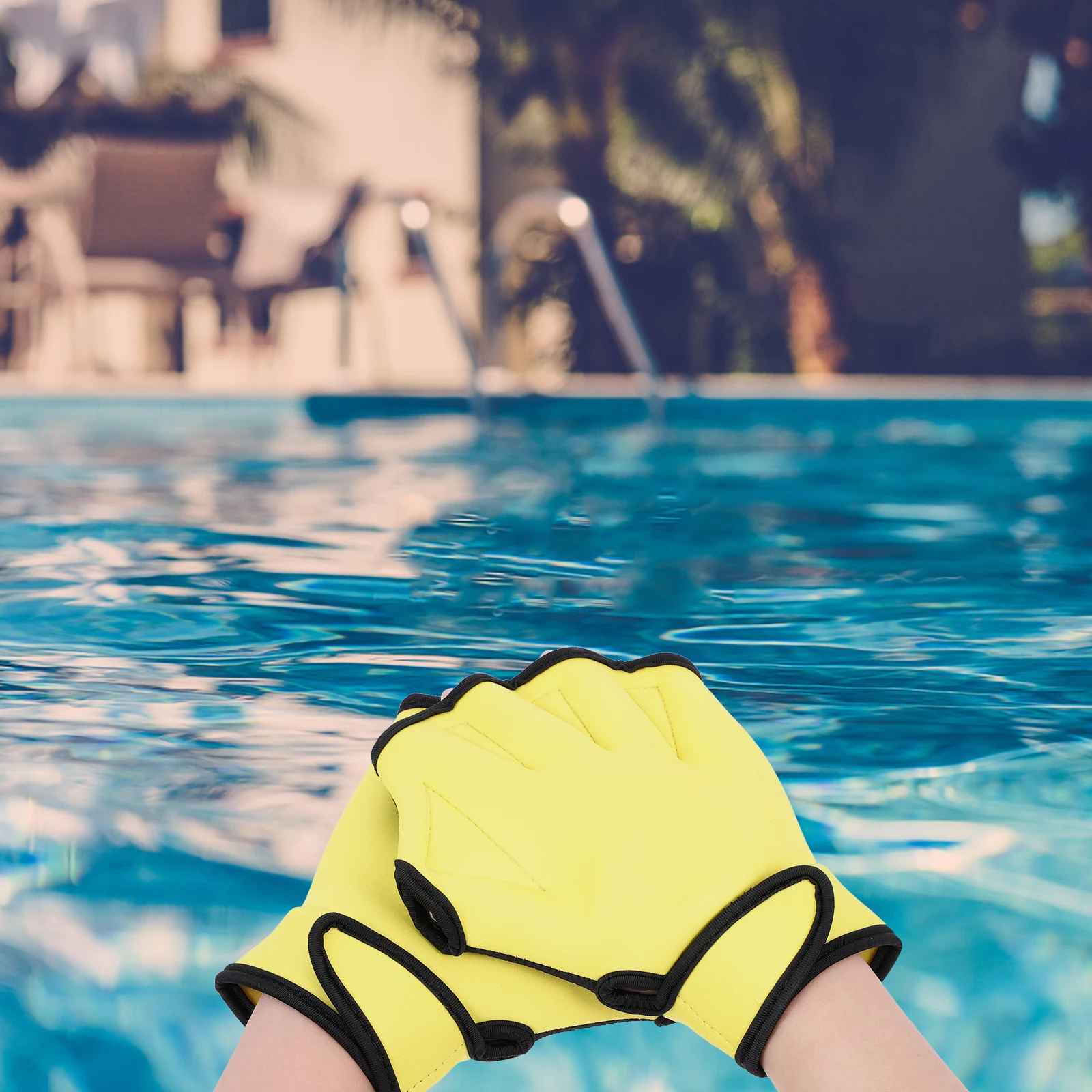 

1 Pair Swim Gloves Nylon Waterproof Thermal Paddles For Water Fitness Training Adult Diving Swimming Pool Mitten Webbed