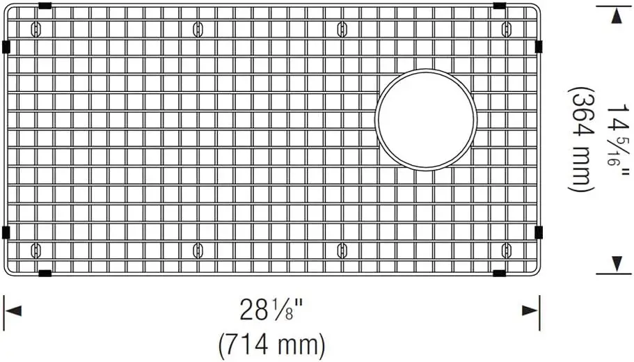 BLANCO 221010 Stainless Steel Sink Grid for DIAMOND Kitchen Sinks - Kitchen Sink Rack - BLANCO Sink Protector