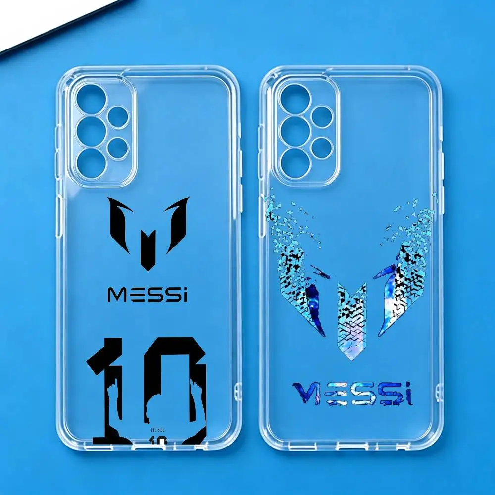 King-Football-Messi-i- Phone Case Transparent Silicone Soft For Samsung S25,S24,S21,S22,S23,S30,Ultra,S20,Plus,Fe