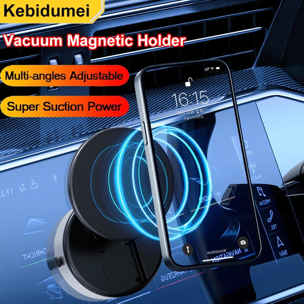 

Intelligent Mobile Phone Car Holder Vacuum Magnetic Suction Folding Bracket for iPhone Smartphone Support For Navigation Live