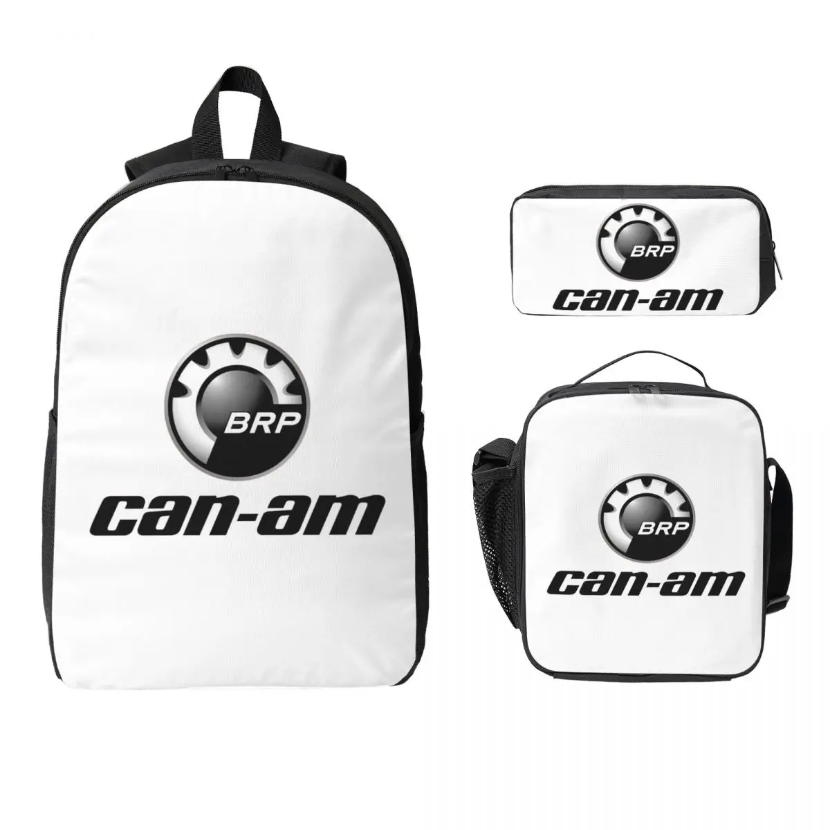 

BRP Can Am Backpack Student BookBag School Bag Laptop Shoulder Bags 3ps Insulated Lunch Bag Pencil Case