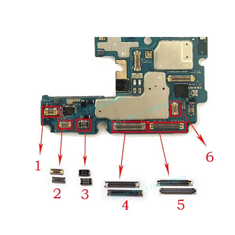 10PCS LCD Display Screen FPC Connector For Samsung Galaxy NOTE 20 5G Ultra N986 USB Charger Charging Contact Plug connector