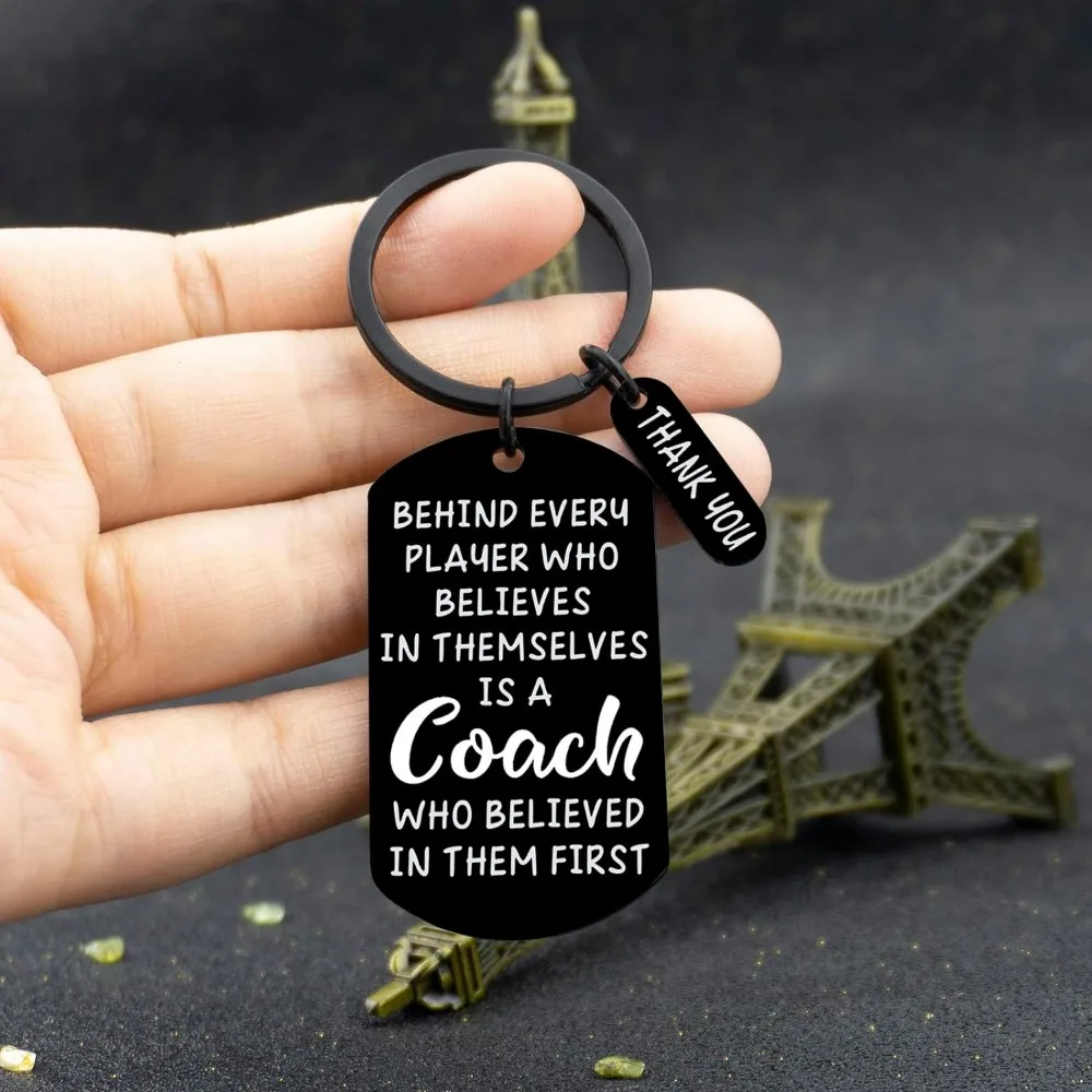 Coach Appreciation Gift Keychain Thank You Keychain Gift for Hockey Baseball Soccer Football Volleyball Team Fitness Instructor