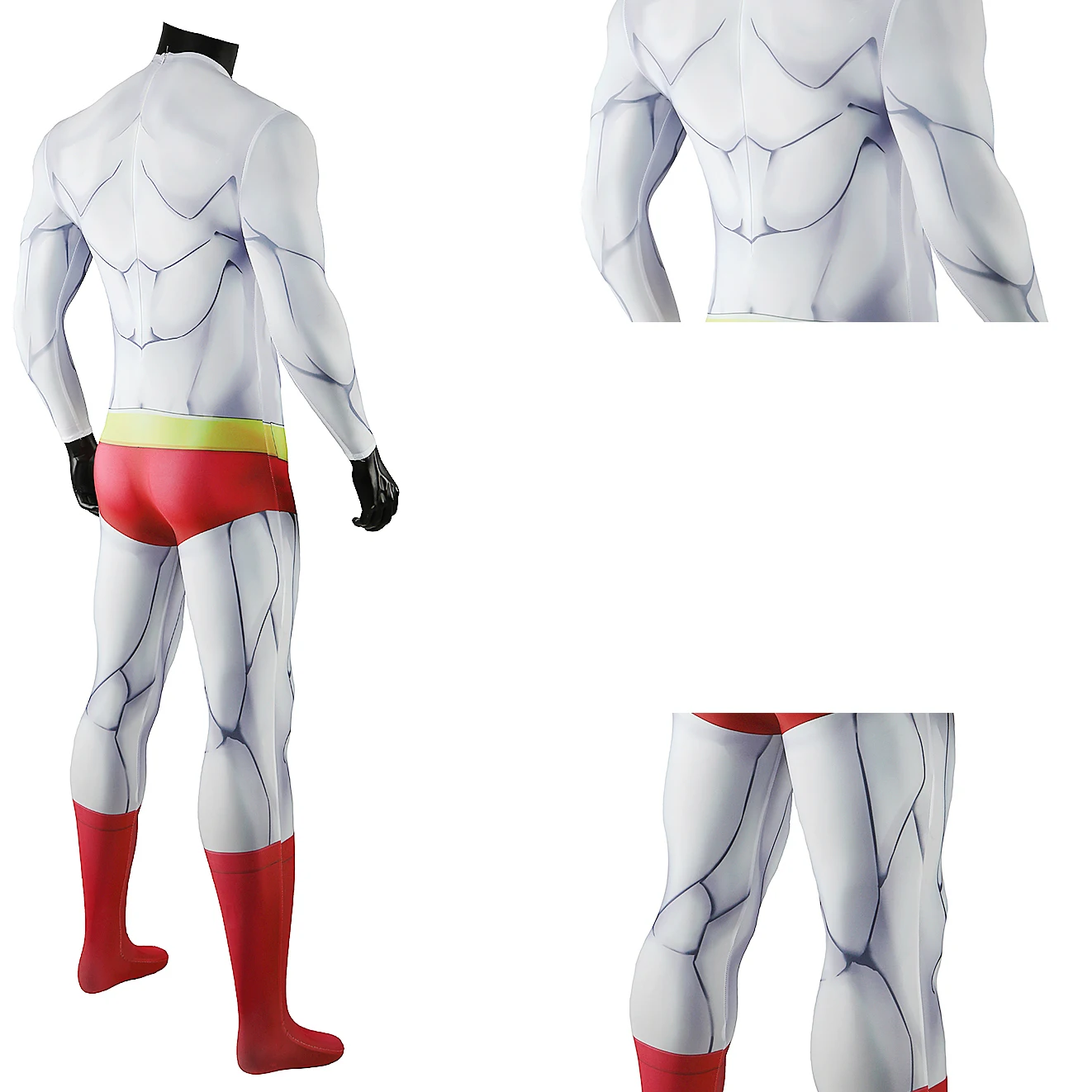 Japanse Super Man Cosplay Zentai Pakken Outfits Superheld 3d Geprint Spandex Bodysuits Super Man Jumpsuit Halloween Kostuum Adut