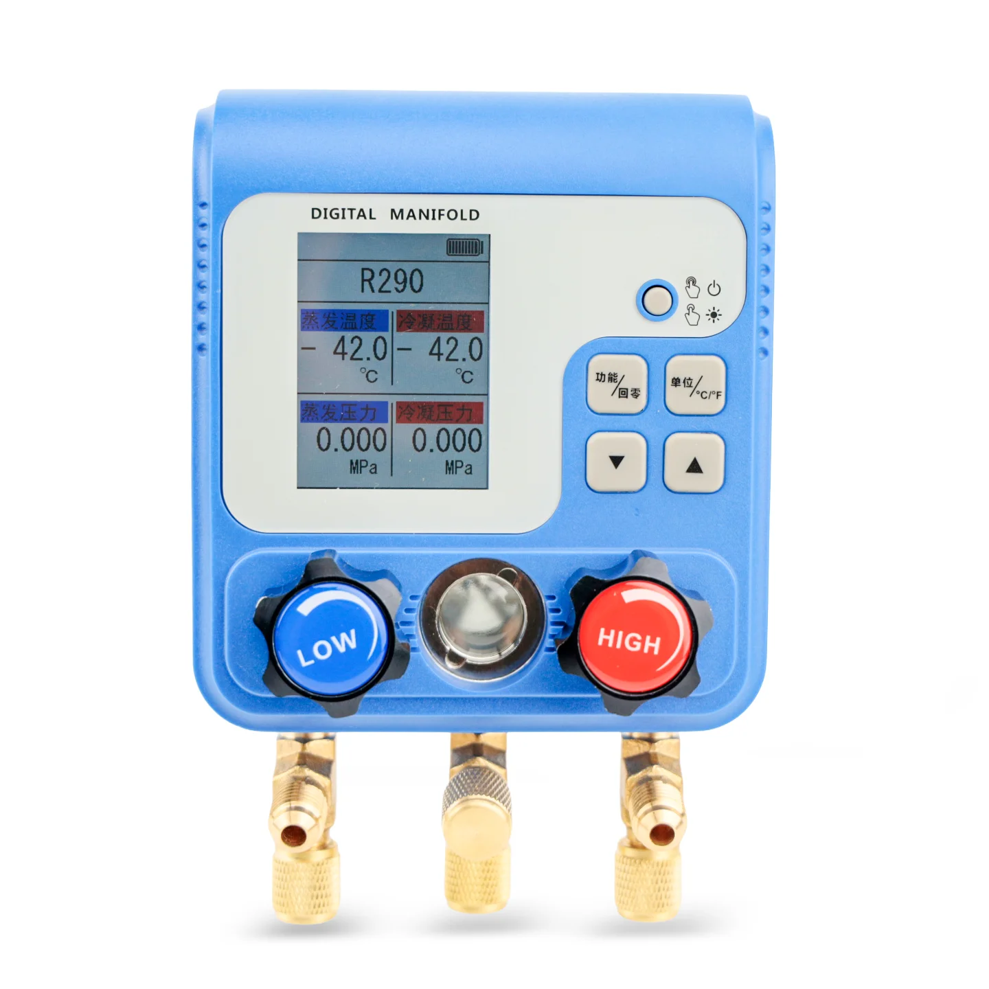 

DY523 Digital Manifold Gauge Set Smart Dual Valve For Air Conditioning Refrigerant Vacuum Pressure Testing