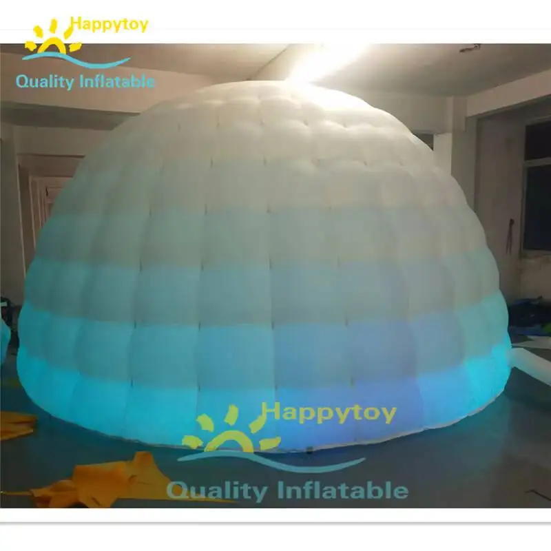 10 Meters Diameter White Large Dome Tentled Large Inflatable Igloo Tent For Sale