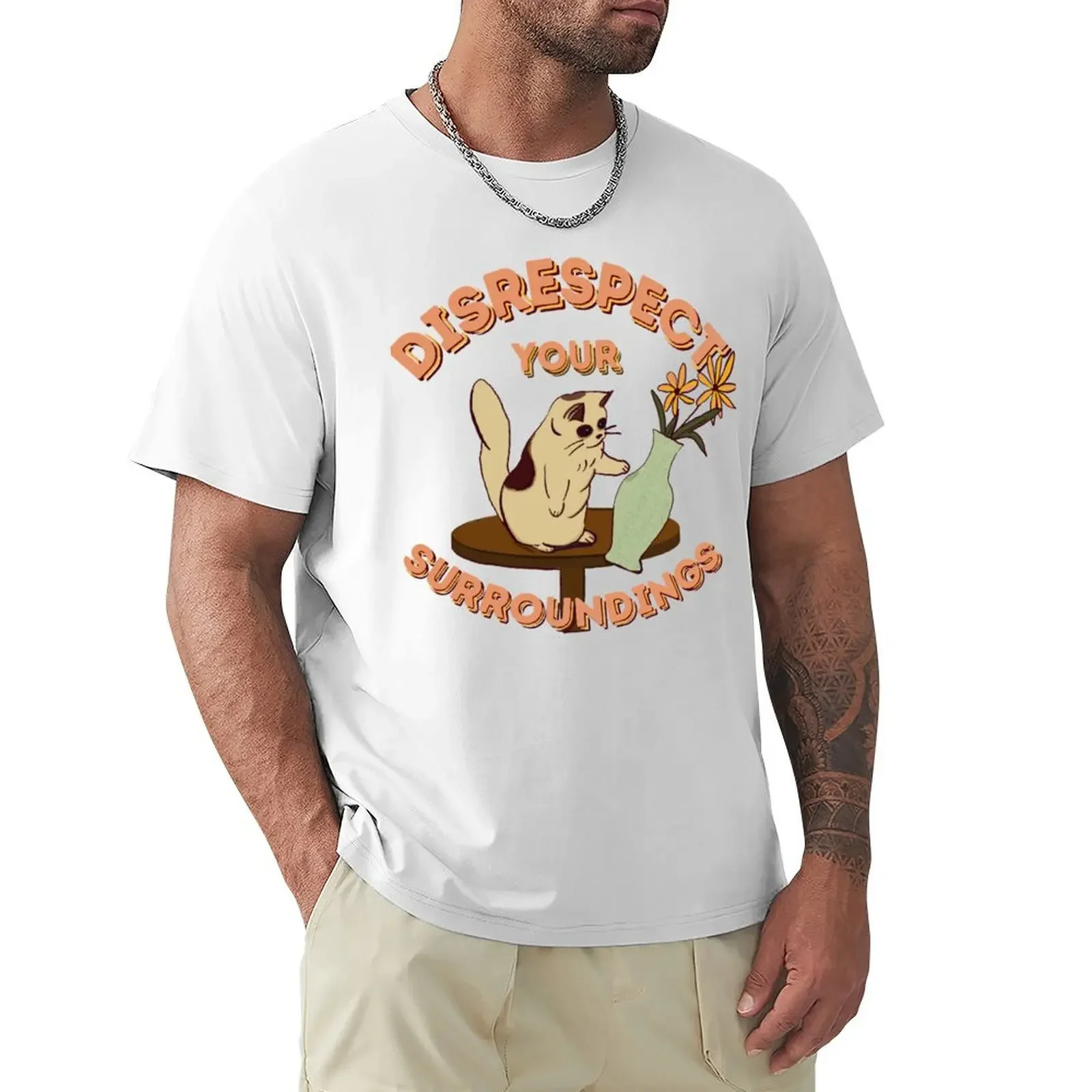 Disrespect Your Surroundings! , T-shirt sweat customizeds mens workout shirts