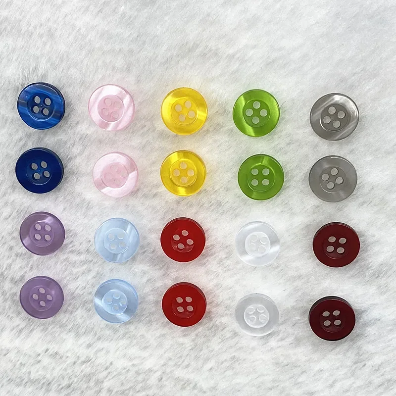 New 50Pcs Pieces 11mm Color Resin Cat Eye Button Four Eye Button Wedding Decoration Sewing Accessories