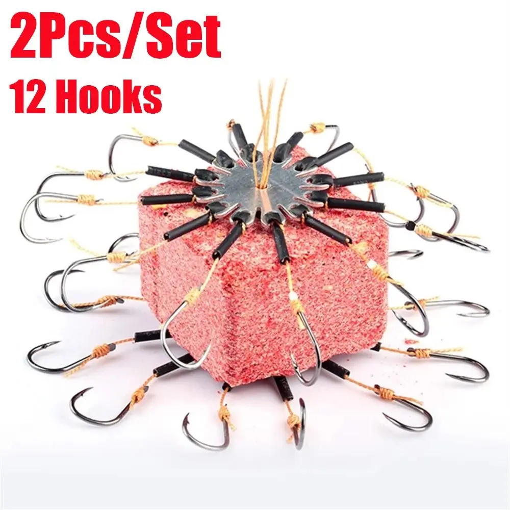 2pcs/Lot Durable With Hose 8#-13# Carp Bait Fishhooks For Fishing Flap Explosion String Hook