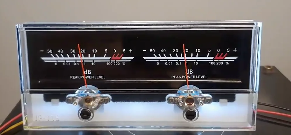 Dual-pin Vu level meter audio meter Vu level DB level sound pressure audio power meter with power amplifier rear driver