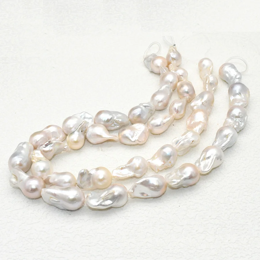1strand Grade AAA Natural Freshwater Barque Shape Pearl Beads For Necklace Making
