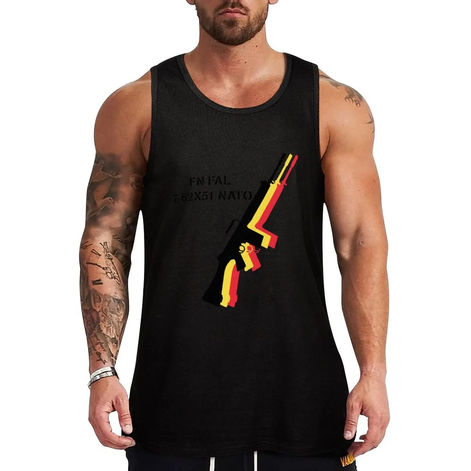 

FN FAL - The Right Arm of the Free World (text version) Tank Top Outdoor Casual Tank Top Loose Sleeveless Summer Tee